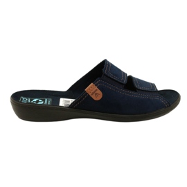 Adanex Zapatillas casa mujer BIO Nature 26027 Azul marino