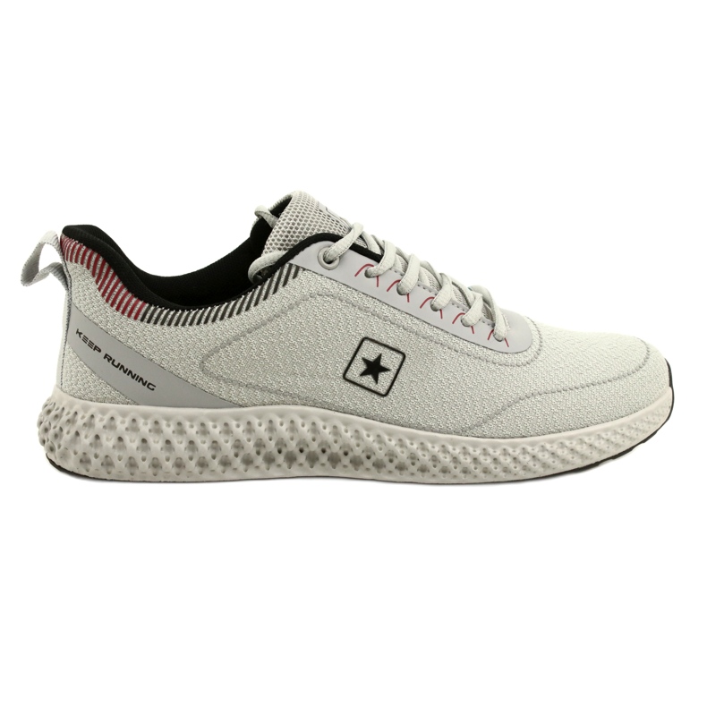 NEWS Zapatos deportivos para hombres 22mn37-4920 gris cómodo inserto