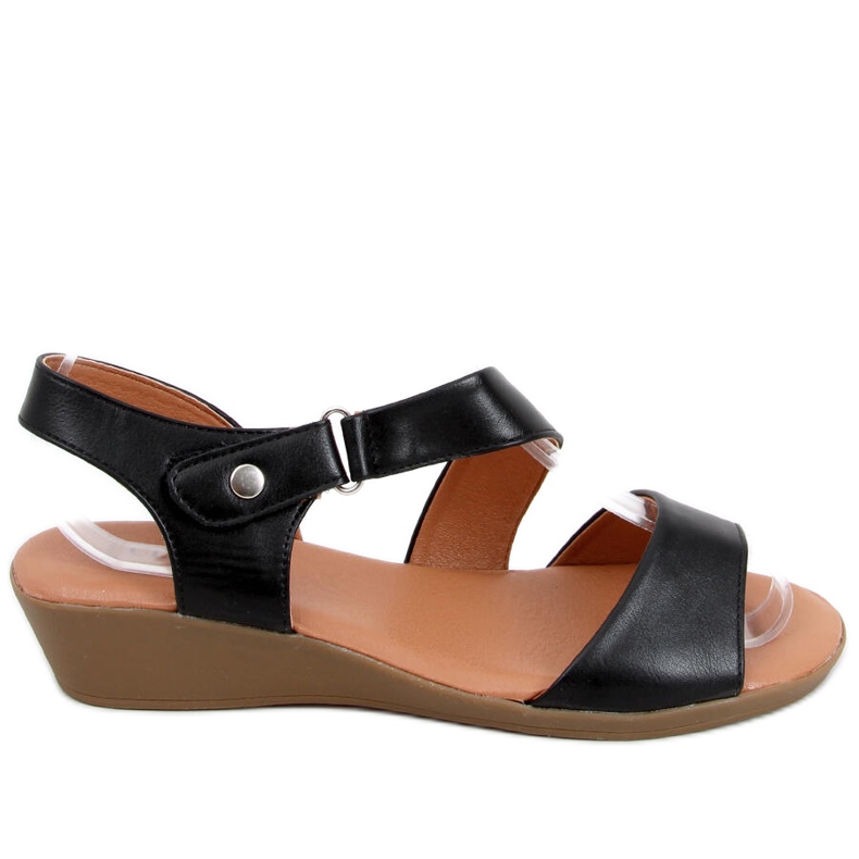 Sandalias con cuña baja Shary Black negro