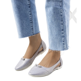 Bailarinas plata semitransparente raglan