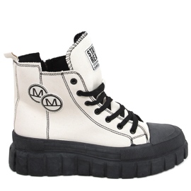 Kaya zapatillas altas BEIGE / NEGRO