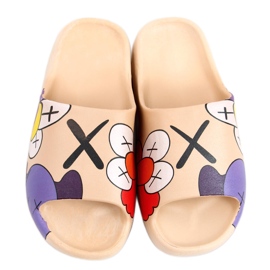 Zapatillas casa con estampado de colores Clancy Khaki caqui multicolor