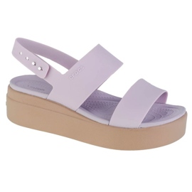 Sandalias de cuña baja Crocs Brooklyn 206453-5PV violeta