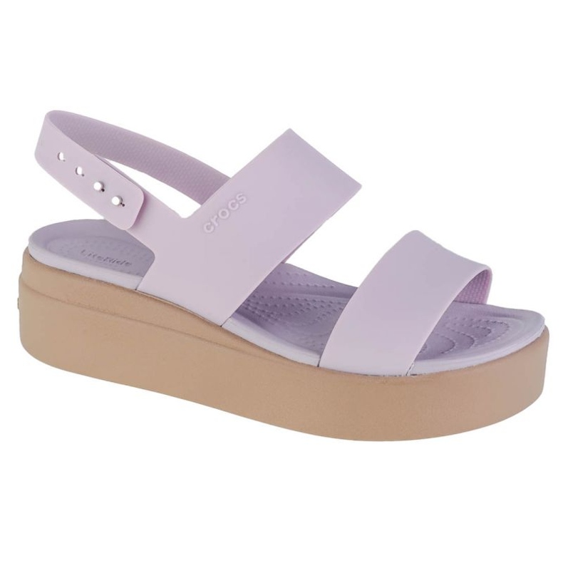 Sandalias de cuña baja Crocs Brooklyn 206453-5PV violeta Sandalias de cuña baja Crocs Brooklyn 206453-5PV violeta