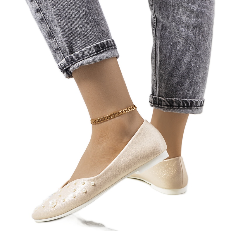 Bailarinas doradas con aberturas Silke dorado