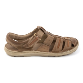 Olivier Sandalias hombre piel verano 230MA beige