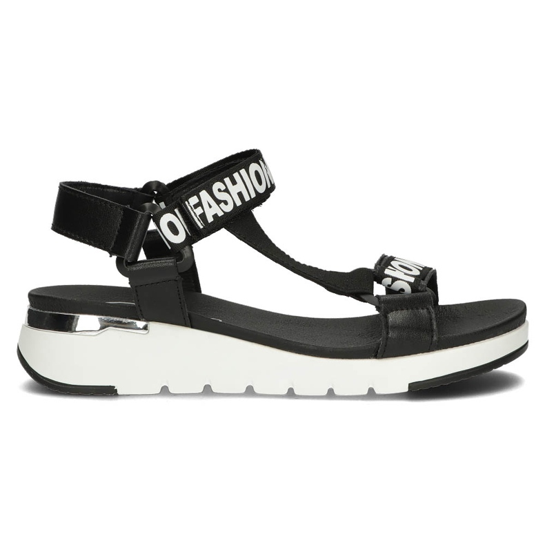 Sandalias de piel Filippo DS2169/22 Bk negro