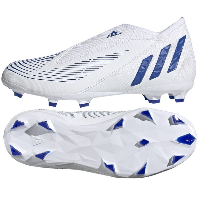 Adidas Predator Edge.3 Ll Fg Jr GX5208 botas de fútbol blanco blanco Adidas Predator Edge.3 Ll Fg Jr GX5208 botas de fútbol blanco blanco