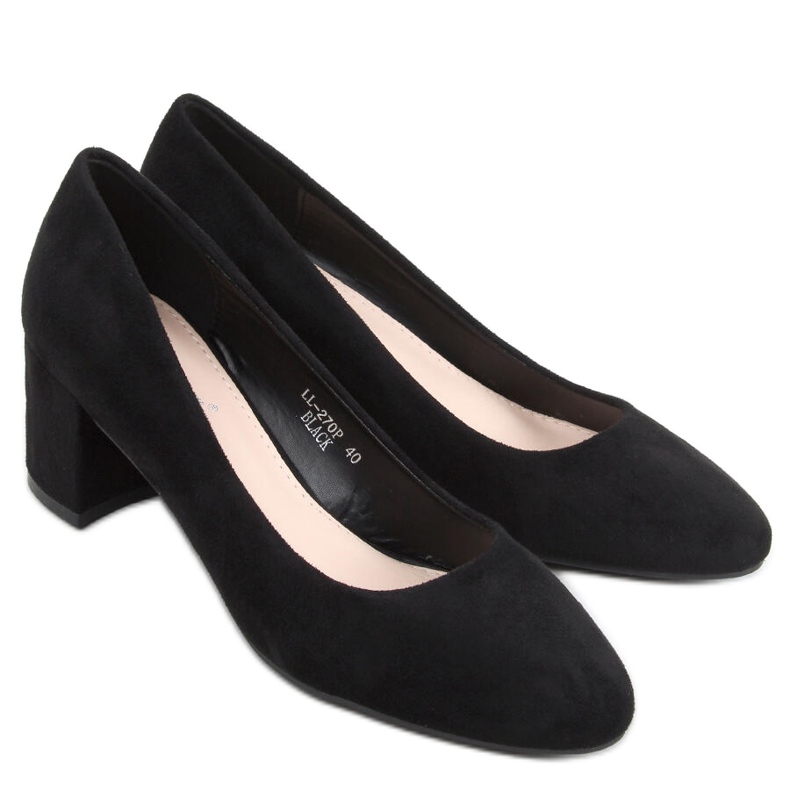 Salón tacones bajos Phoebe Negro