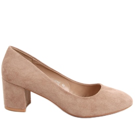 Zapatos de tacón bajo Phoebe Khaki beige