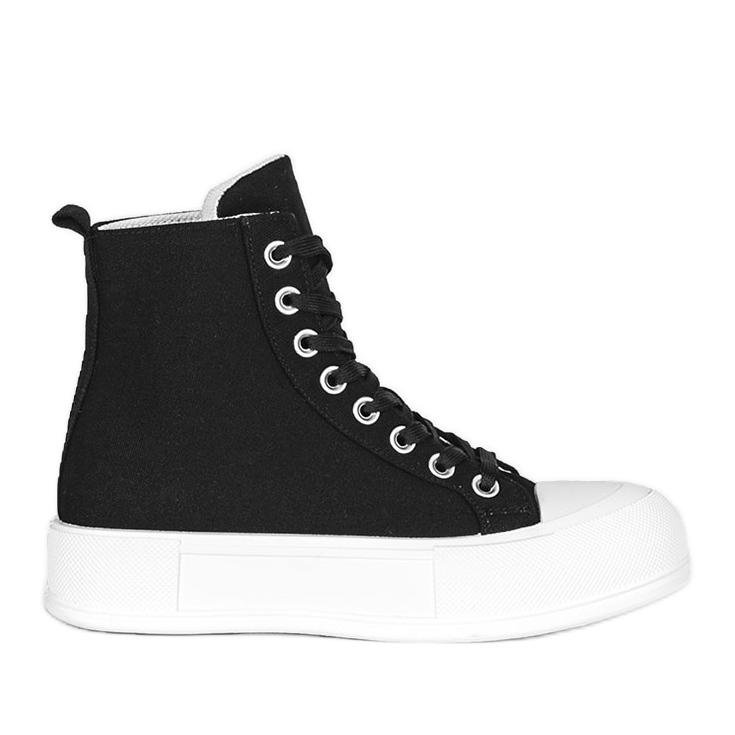 Zapatillas negras en una suela alta de Natasha. negro