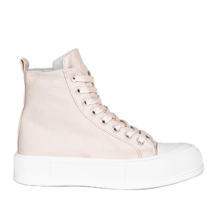 Zapatillas beige con suela alta Natasha