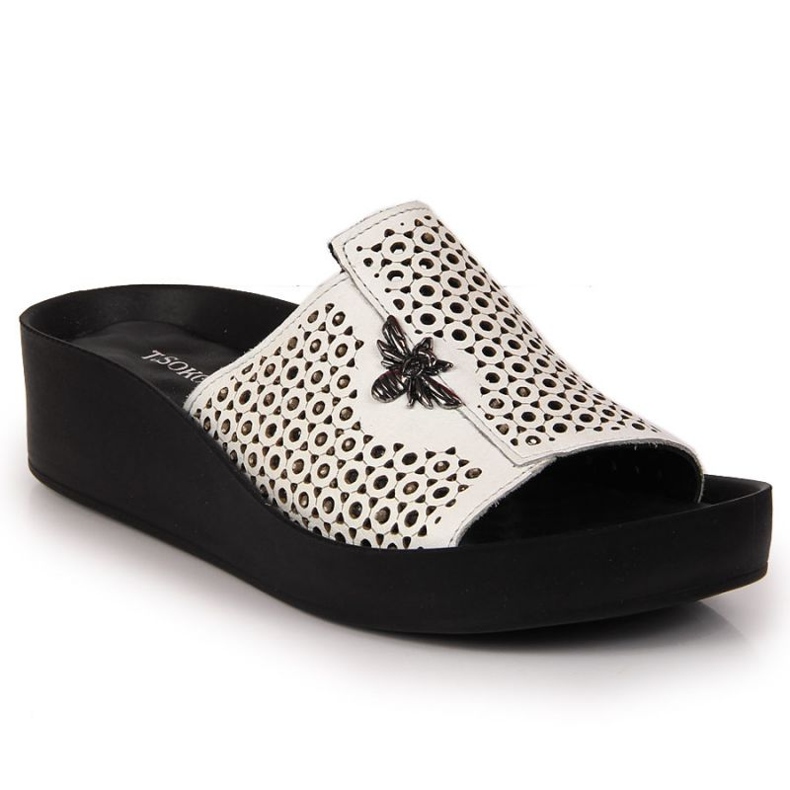 Babucha piel calada T.Sokolski W SCA163 blanco Babucha piel calada T.Sokolski W SCA163 blanco