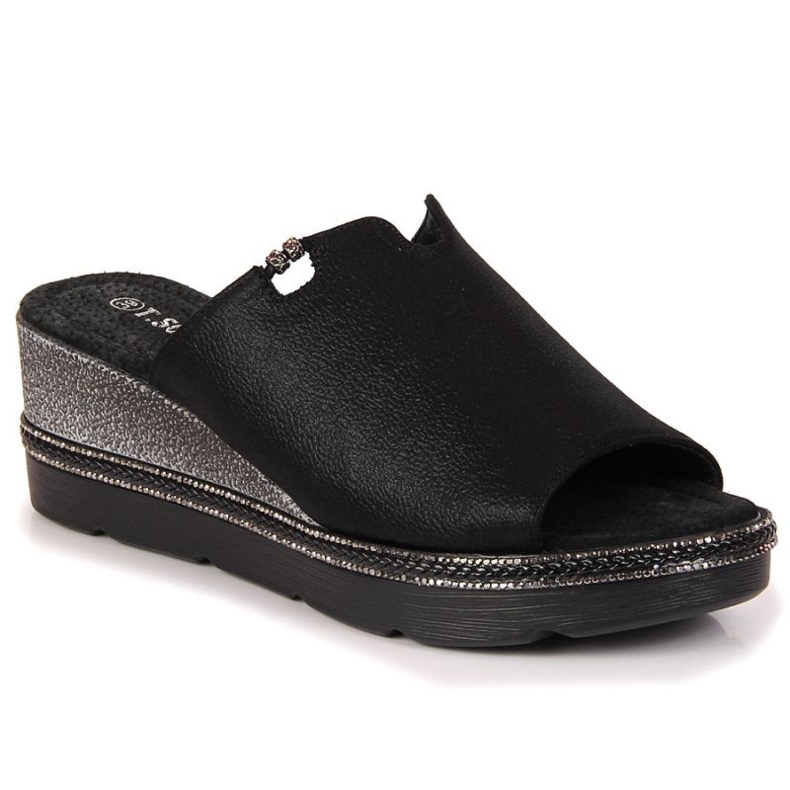 T.Sokolski W SCA167A zapatillas cuña negras negro