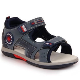 Sandalias velcros American Club Jr AM891B azul marino