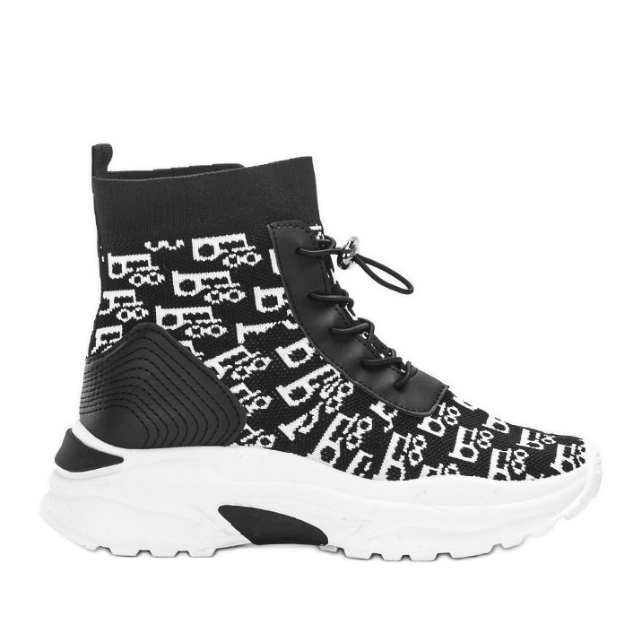 Deportivas negras de mujer Erma blanco negro