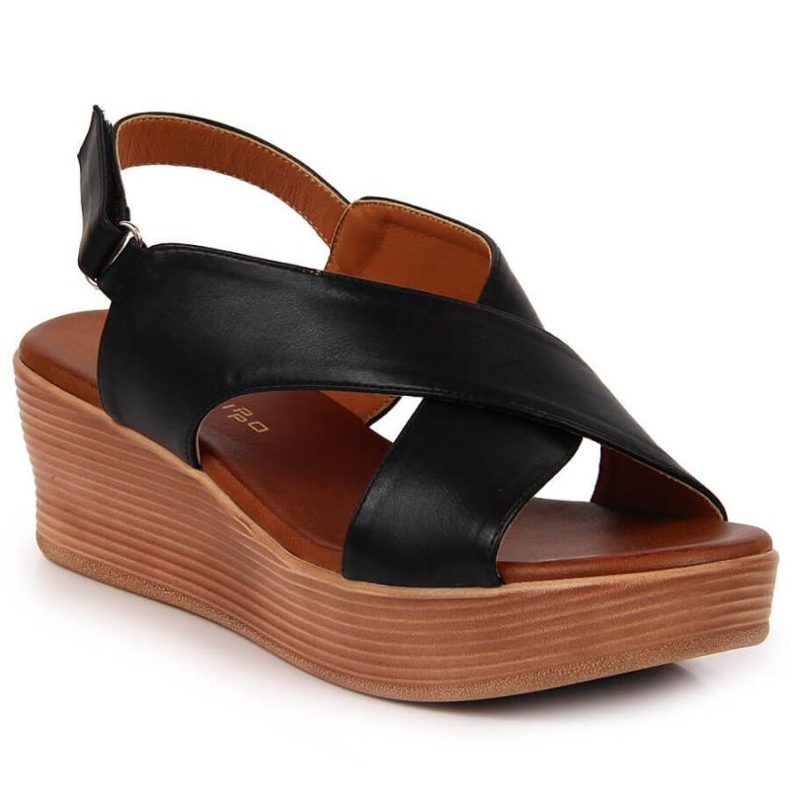Sandalias negras con cuña Filippo W PAW349A negro