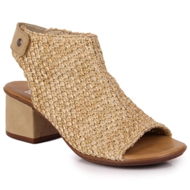 Sandalias cerradas Rieker M RKR538 beige multicolor