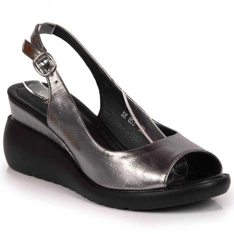 Sergio Leone W SK368B Sandalias cuña plata