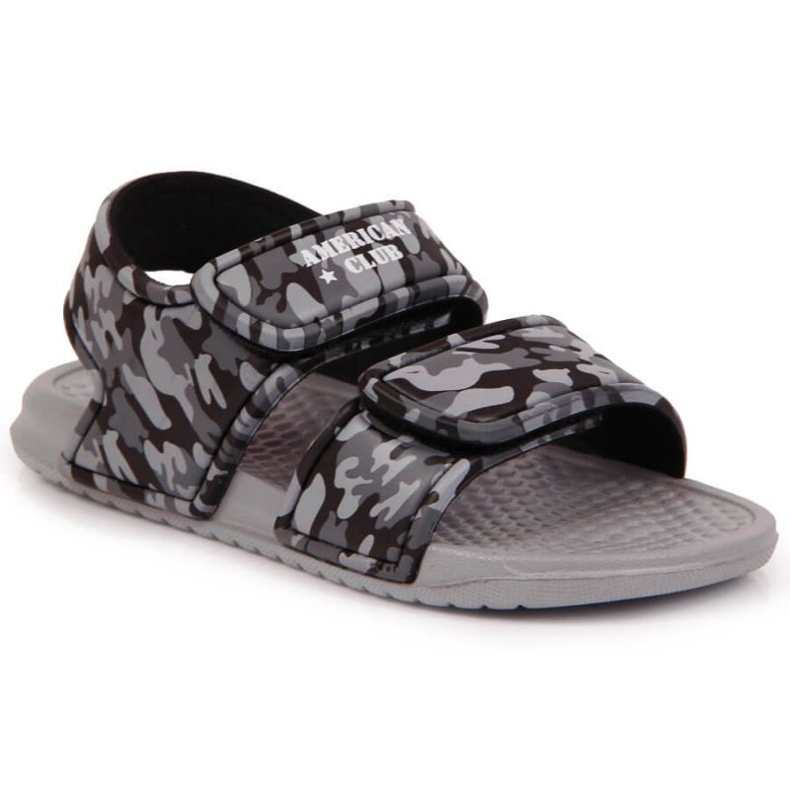Sandalias espuma velcro American Club Jr AM881B gris