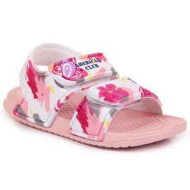 Sandalias espuma velcro American Club Jr AM882A rosa rosado
