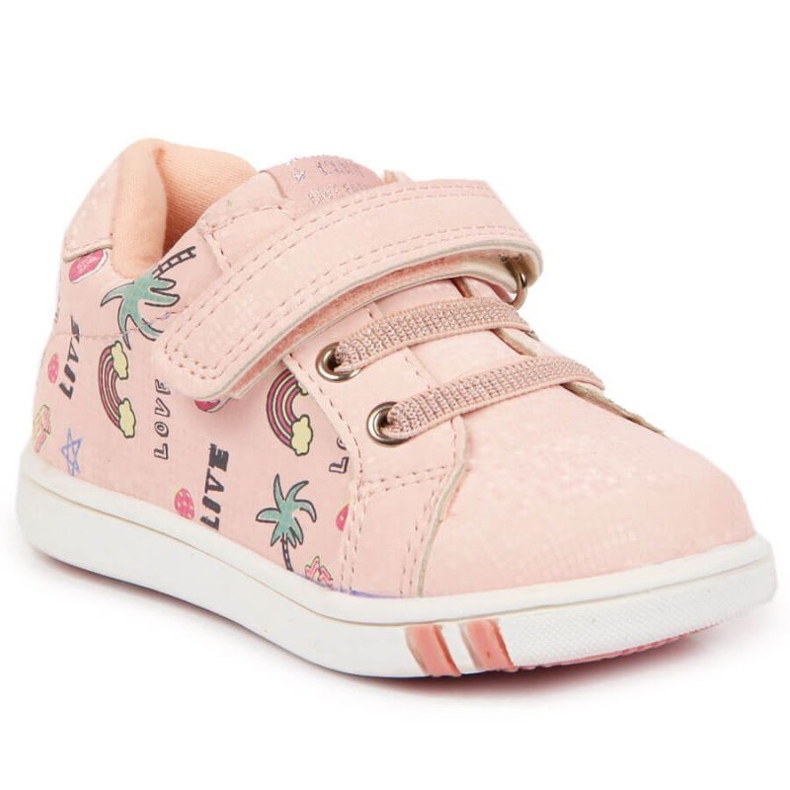 Deportivas velcro American Club Jr AM883A rosa rosado