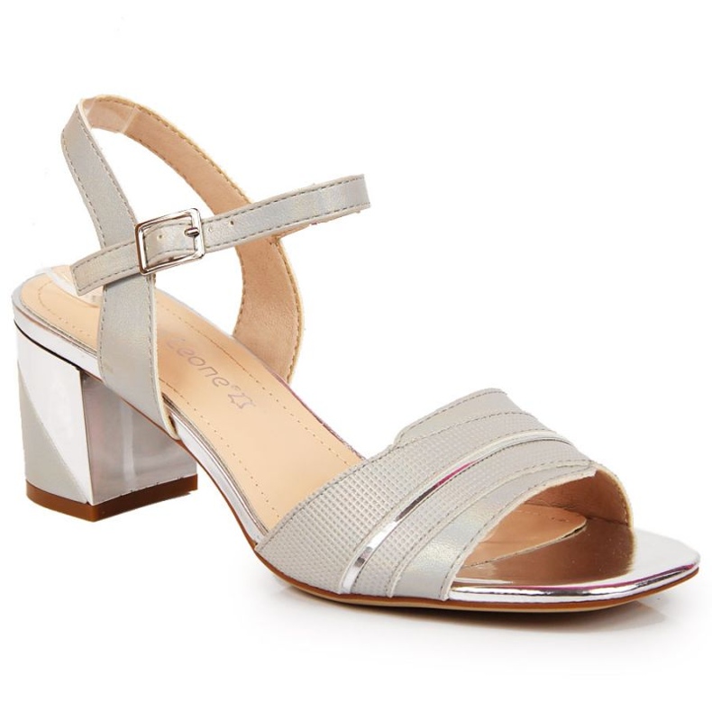 Sandalias en el puesto de Sergio Leone W SK373B plata