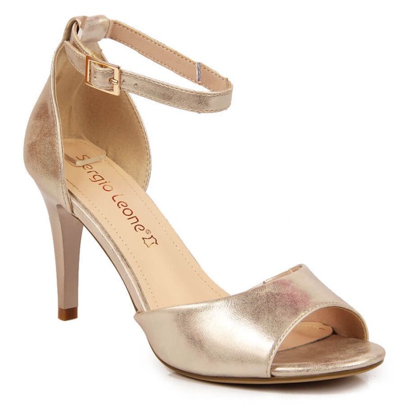 Sandalias de tacón alto Sergio Leone W SK374A oro dorado