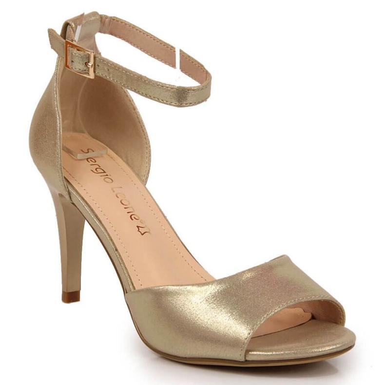 Sandalias de tacón alto Sergio Leone W SK374B oro dorado
