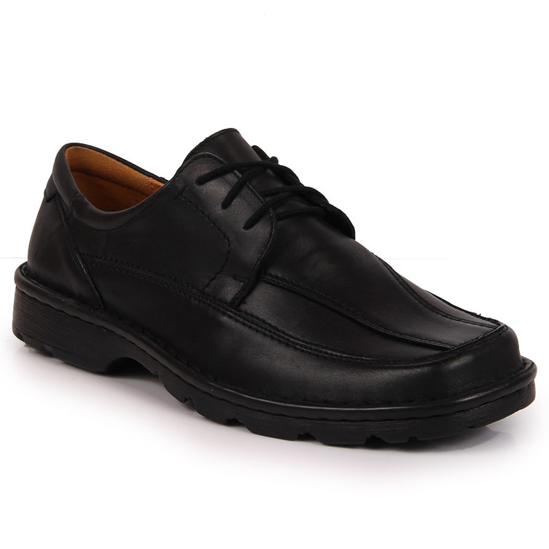 Zapatos negros de piel para hombre Łukbut 947