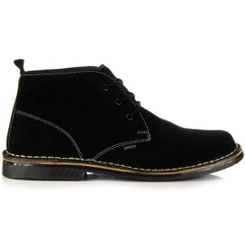 Botas negras de piel para hombre Gregor negro
