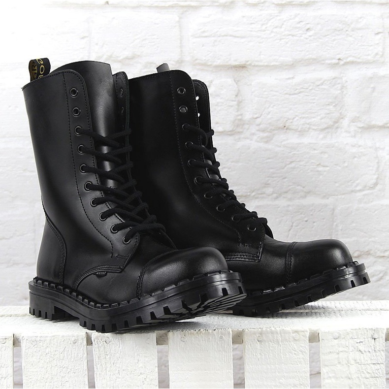 Botas de hombre de cuero negro, sin aislamiento Gregor