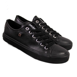 Deportivas bajas de piel ecológica negra Big Star V274871 negro