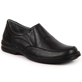 Zapatos hombre piel comodos negros Helios 871