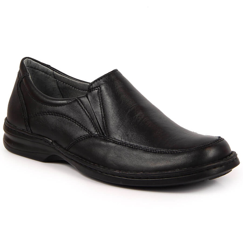 Zapatos hombre piel comodos negros Helios 871