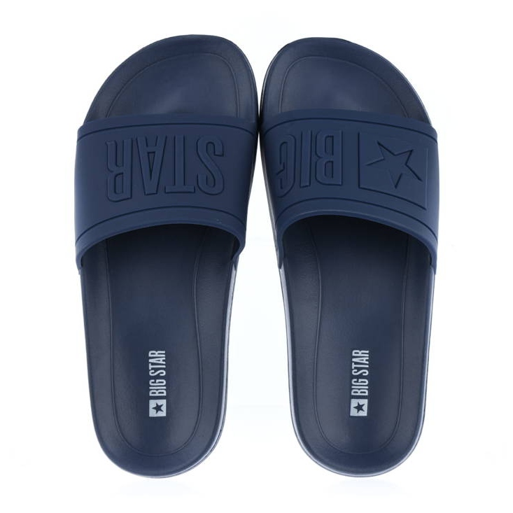Chanclas de playa hombre goma azul marino Big Star DD174688