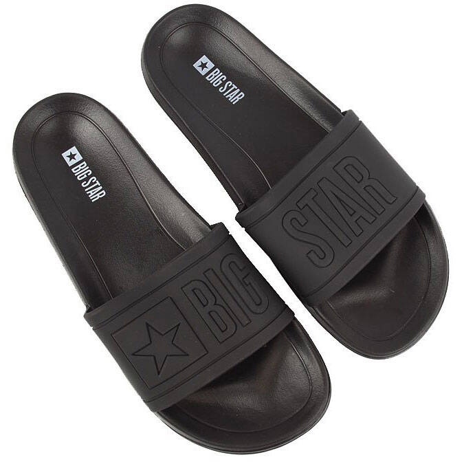 Chanclas de playa de goma negra para hombre Big Star DD174690 negro