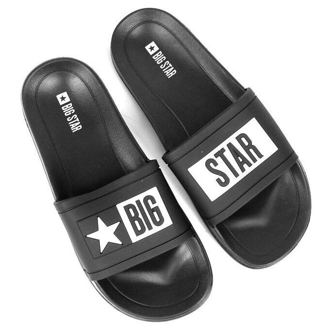 Chanclas de playa de goma negra para hombre Big Star DD174699 negro
