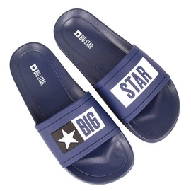 Chanclas de playa hombre goma azul marino Big Star DD174701