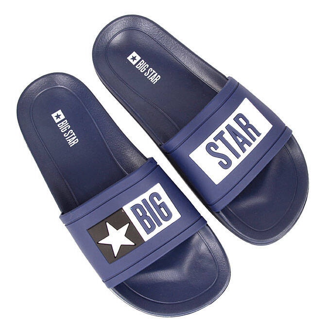 Chanclas de playa hombre goma azul marino Big Star DD174701