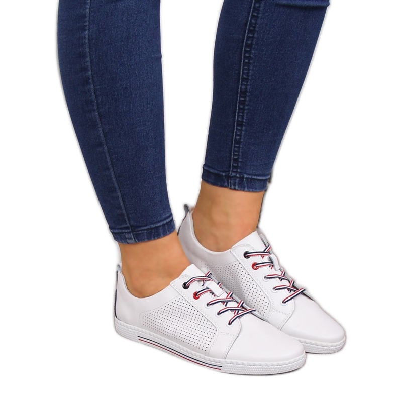Zapatos de mujer de piel Filippo sneakers blancos