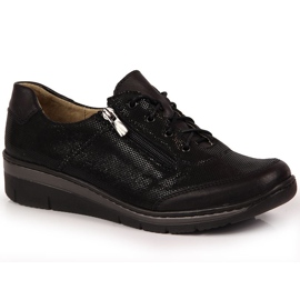 Zapatos piel brillo negro Helios 334