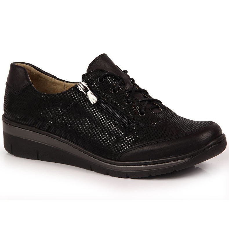Zapatos piel brillo negro Helios 334