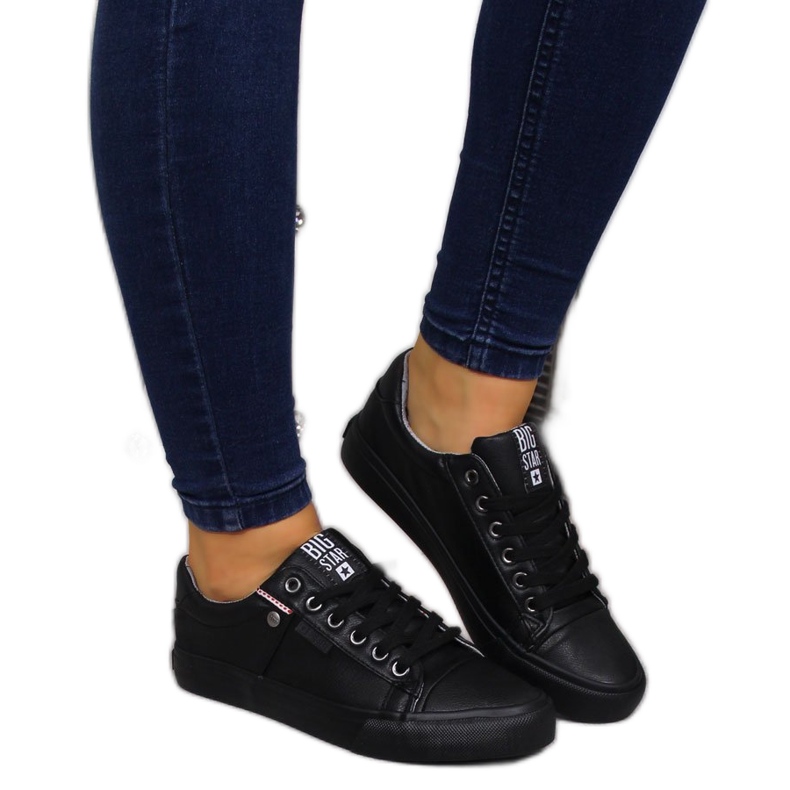 Zapatilla baja ecopiel negra Big Star GG274061 negro