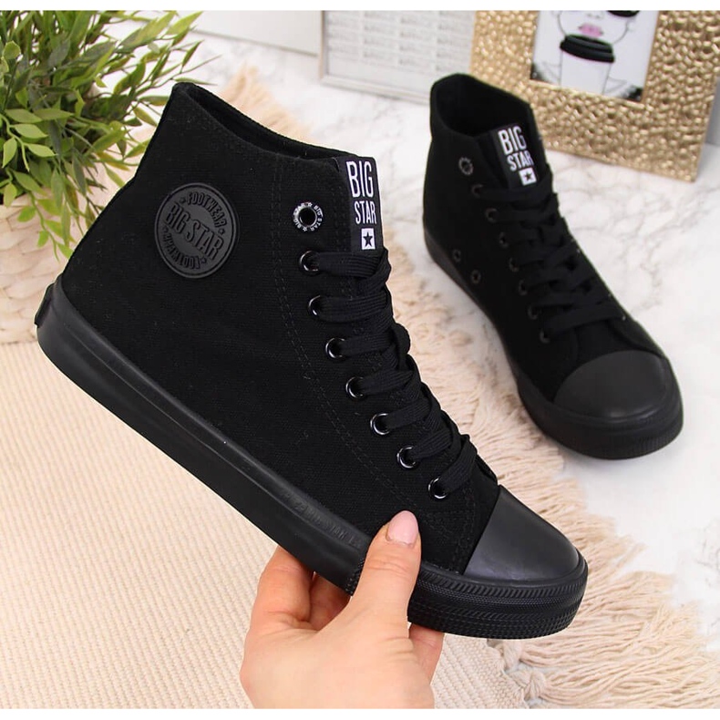 Deportivas altas de tejido negro Big Star FF274A170