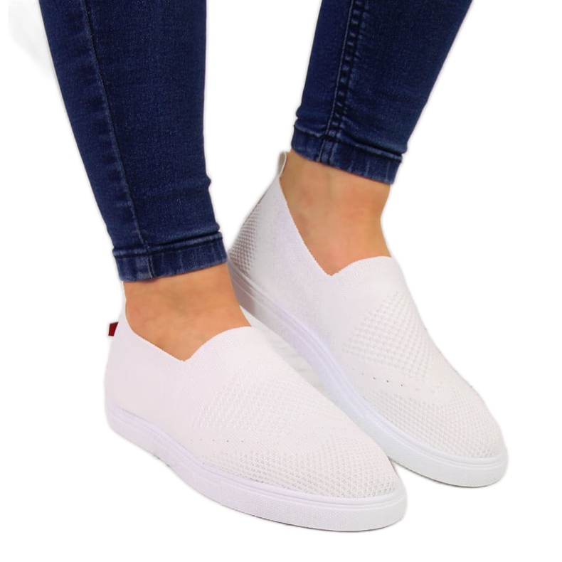 Zapatillas blancas sin cordones para mujer Big Star FF274A608 blanco