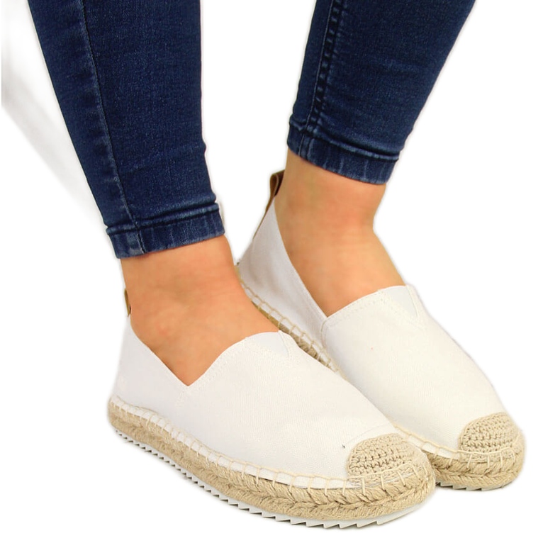 Blanco Alpargatas de mujer de textil blanco Big Star HH274493