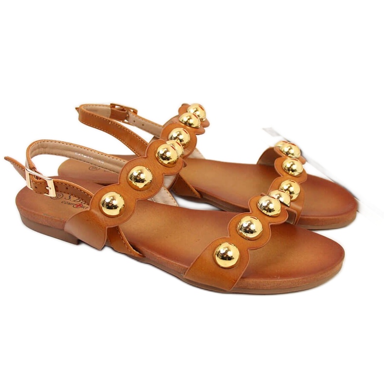 S.Barski Sandalias planas para mujer camel S. Barski marrón