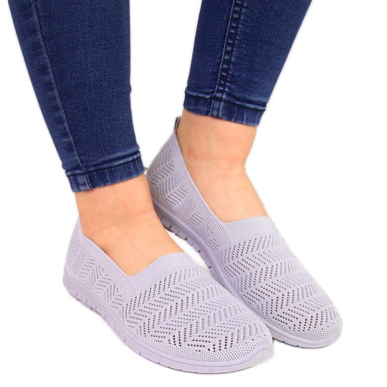 Zapatillas caladas mujer slip on gris Filippo