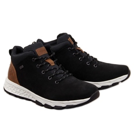 Zapatos de hombre en piel negra Rieker B6740-00 negro